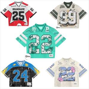 เสื้อกีฬาแขนสั้นสำหรับผู้ชายเสื้อครอปเสื้อยืดตาข่ายเสื้อผ้าแนวสตรีทโอเวอร์ไซส์สไตล์วินเทจ - Product Image 2