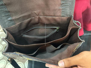 Sac à main innovant en cuir matelassé marron vintage Nouveau style tendance avec sacs d'outillage à bandoulière pour femme au design aztèque unique - Product Image 6