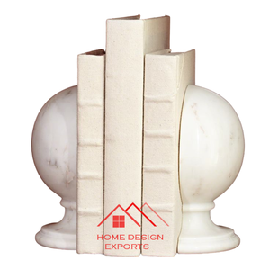 Sujetalibros Decorativos de Mármol Blanco para Decoración de Mesa de Hogar y Oficina, Sujetalibros de Tamaño Personalizado con Mármol Natural - Product Image 4