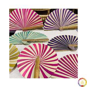 Abanico de palma de coco hecho a mano diseñado con decoración ecológica de hoja de coco perfecto para eventos de bodas Vietnam - Product Image 2