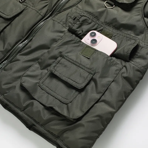 Gilet matelassé sans manches de haute qualité, gilet utilitaire surdimensionné personnalisé pour hommes - Product Image 6