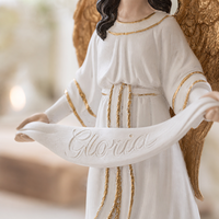 Statue d'ange Gloria en résine personnalisée, figurine religieuse peinte à la main, cadeau d'affaires pour Pâques, souvenir de mariage de Noël, décoration