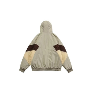 Chaqueta Blusón con Capucha para Hombre, Diseño Color Block, Cortavientos, Estilo Deportivo Otoñal, Cierre de Cremallera, Material Poliéster, Diseño Patchwork - Product Image 6