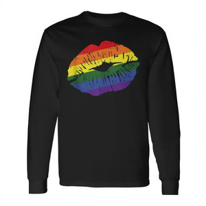 Camiseta de Manga Larga con la Bandera del Orgullo Gay, Labios Sexys y Arcoíris, Camiseta sin Mangas LGBT-Q para Niños - Product Image 2