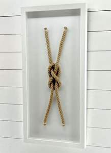 Wholesale Price Nautical Rope Art with Knots in Framed Shadow Box Unique Coastal Wall <b>Decor</b> for Home and Office - Product Image 5