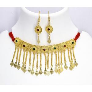 Martasha Designer Islamic Ramadan Special Goldplated UAE <b>Jewellery</b> Special Dubai <b>Jewellery</b> Necklace Earring <b>Set</b> - Product Image 1