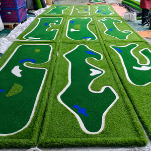 Putting Green Artificiale a 9 Buche per Golf, Erba Sintetica per Pratica di Mini Golf all'Aperto, Direttamente dalla Fabbrica - Product Image 1