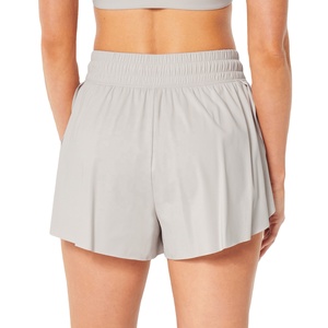 Pantalones cortos ajustados Súper suaves y cómodos para mujer, algodón informal de verano con cintura elástica, patrón de aleteo, decoración, tela elástica - Product Image 6