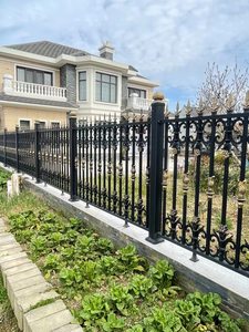Clôture de jardin en <span class=keywords><strong>fer</strong></span> <span class=keywords><strong>forgé</strong></span> <span class=keywords><strong>vintage</strong></span> brun rouillé, forgée à la main, résistante aux intempéries, pour jardin résidentiel, décorative - Product Image 5