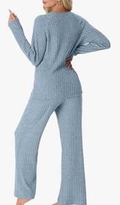 Vestido de dormir personalizado para mujer, pijama, traje de noche, patrón sólido - Product Image 2