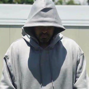 OEM Sweats à capuche personnalisés Sweatshirt 100% coton mélangé vierge Oversize Pullover Double Hat Hoodies Sweatshirt pour hommes - Product Image 2