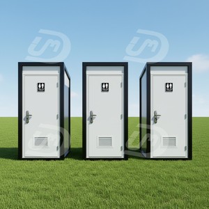 Cabine <span class=keywords><strong>de</strong></span> toilette préfabriquée extérieure, panneau en acier épais, <span class=keywords><strong>WC</strong></span> mobile pour chantiers <span class=keywords><strong>de</strong></span> construction - Product Image 2