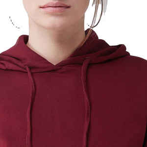 Sudaderas con capucha cortas para mujer de gran oferta con mangas largas 100% lona de algodón logotipo personalizado frente invierno hecho en Pakistán - Product Image 4