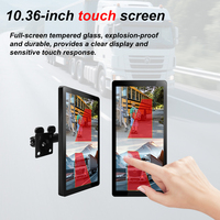 Cámara de Reversa OEM 1080P HD AHD IP68 Impermeable con Visión Nocturna, Pantalla Táctil de 10.36 Pulgadas, Ajuste Universal para Camiones y Autobuses