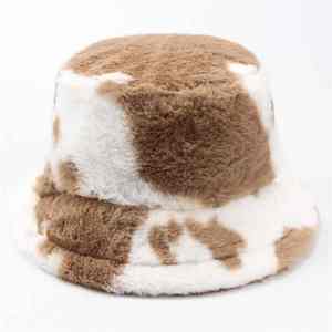 Luxury Warm Winter Outdoor Cap Elegant Soft Thick Fabric High Quality Stylish Unisex Casual Designer Printed Wool <b>Bucket</b> <b>Hat</b> - Product Image 2