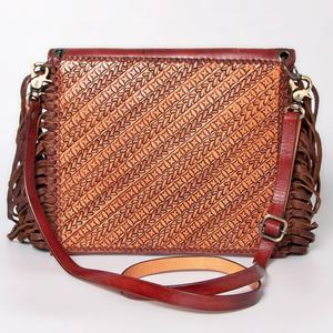 Bolso Bandolera de Cuero Estilo Vintage para Chicas, con Cierre de Cremallera, Diseño Artesanal, para Llevar Objetos Ocultos, Estilo Rodeo Internacional - Product Image 4