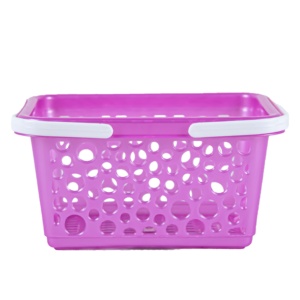 <b>Large</b> Capacity PP Plastic Shopping <b>Basket</b> with Handle Durable Multi-Purpose <b>Storage</b> Solution for Home Garden Supermarket Use - Product Image 5