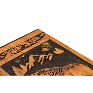 Urne funéraire en bois de palissandre sculptée à la main AYAANS, très vendue, pour cendres d'adultes, vente en gros d'urnes funéraires (6X6X11)IN - Product Image 6