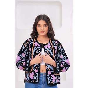 Chaqueta Acolchada de Algodón con Estampado Floral para Mujer, Ligera, Reversible, Estilo Boho Varsity Bomber, Blazer Corto para Primavera y Otoño - Product Image 5