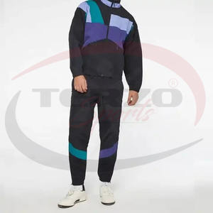 Conjunto de chándal cortavientos para hombre de talla grande estampado ligero de poliéster nailon impermeable para exteriores chándal cortavientos para hombre - Product Image 3