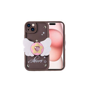 Funda Netzy Marrón Oscuro para iPhone 15, Carcasa Trasera de Silicona SAFA con Protección de Cámara, Diseño de Figura Electrochapada para One Plus Nord A55 - Product Image 1
