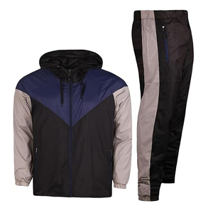 Survêtements de jogging avec fermeture éclair pour hommes survêtements d'entraînement en polyester coupe-vent survêtements en nylon pour hommes - Product Image 1