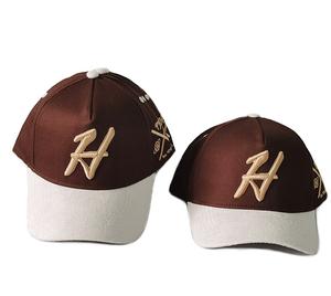 Wholesale High Quality <b>Plain</b> Designers Two Tone Baseball <b>Cap</b> Hats Custom 5 Panel A Frame Baseball <b>Cap</b> For Men - Product Image 4