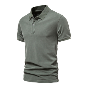 Polos transpirables de tela de algodón de nuevo estilo para hombres, ropa informal al por mayor, polos de manga corta con estilo para adultos - Product Image 2