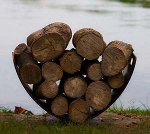 Wood Storage Rack <b>in</b> Metal with Multi Color Powder Coating Perfect for Indoor and Outdoor <b>Log</b> Holder <b>Fireplace</b> Organizer - Product Image 3