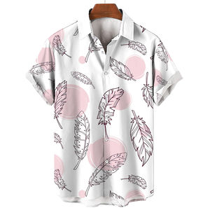 Chemise de plage hawaïenne pour homme, vintage, décontractée, boutonnée, 100% coton, coupe ample, imprimée, personnalisable, anti-boulochage - Product Image 1
