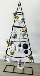 Décoration de maison arbre de Noël pré-éclairé pour la décoration arbre de Noël vacances intérieur 3ft à 7ft noir OEM personnalisé PVC article extérieur - Product Image 4