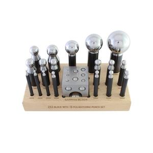 Poinçon à dapping de haute qualité, 18 pièces avec bloc, utilisé pour la fabrication de bijoux, vente en gros au prix le plus bas, meilleur produit pour la fabrication de bijoux - Product Image 1