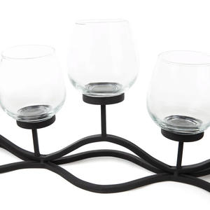 Fabricante confiable de último diseño, decoración navideña de alta calidad, soporte de vela de varios niveles de alambre de hierro Vintage - Product Image 3