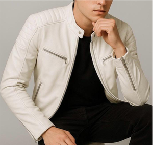 Nueva Chaqueta de Cuero para Hombre, Invierno, con Cuello Alto, Calefactable y Transpirable, con Logotipo Frontal - Product Image 5