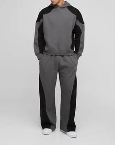 Meilleure qualité personnalisé votre propre conception deux tons couleur hommes survêtement pull à capuche coupe ample tenue décontracté léger confort - Product Image 6