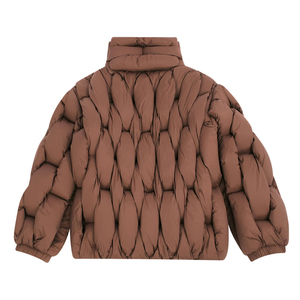 <b>White</b> Duck Down Complex Custom Square Weave Brown Heavyweight <b>Men's</b> Down Coats Quilted Bubble Custom <b>Men's</b> <b>Puffer</b> <b>Jacket</b> - Product Image 2