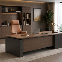 Chaise de bureau exécutive en cuir à dossier haut, ergonomique, pivotante et inclinable, avec base en alliage d'aluminium pour espace de travail professionnel