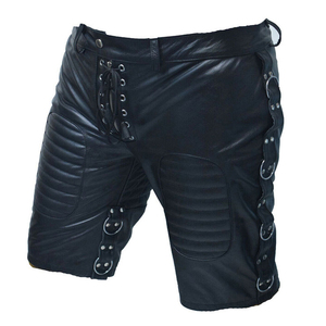Mens Real <b>Leather</b> <b>Cargo</b> Shorts Club Wear Shorts High Quality Men Wear <b>Leather</b> Shorts Summer Autumn Customized Plain Dyed Adults - Product Image 4