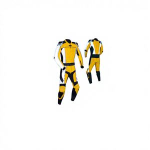 Combinaison de moto en cuir pour homme sur mesure, respirante, avec coutures de haute qualité, logo en caoutchouc brodé et impression - Product Image 1