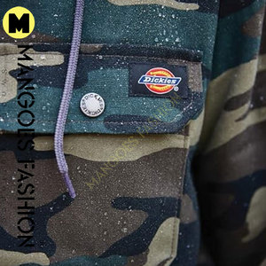 Manténgase cómodo y elegante con la chaqueta de la camisa de pato con capucha de lana para hombres-Chaquetas de camuflaje para la comodidad y la moda al aire libre - Product Image 3