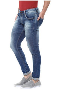 กางเกงยีนส์เข้ารูประบายอากาศสำหรับผู้ชายกางเกงยีนส์ขายาวรัดรูปกางเกงแฟนซีทนทานผลิตในปากีสถาน - Product Image 2