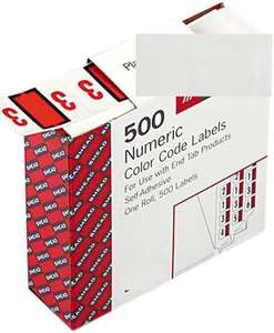 Etiquetas de Dígito Único ORIGINALES NUEVAS 67373, Número 3, Naranja Oscuro sobre Blanco, 500/Rollo - Product Image 6