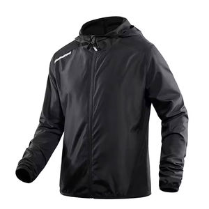Chaqueta de Lluvia de Lona para Hombre, con Capucha, Impermeable, Resistente al Viento, Transpirable, Ligera, Diseño Urbano con Estampado de Letras - Product Image 1