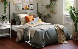 Escritorio Metálico Ajustable, Convertible y Plegable para Portátiles, Mueble Funcional para Dormitorio - Product Image 5