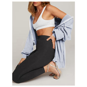 Sudadera con capucha y cremallera de cuarto de invierno, ropa deportiva para gimnasio, chándal para mujer, diseño personalizado, 100% algodón, transpirable, a prueba de viento - Product Image 2