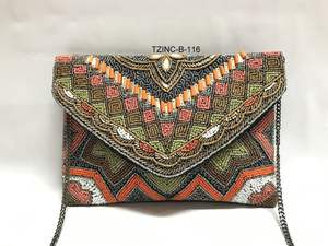 USUARIO BORDADO BOLSOS ÚNICOS MEJOR Estilo bohemio Bordado Trabajo Mano Embrague Monederos Bolsos Diseño elegante Forro al por mayor - Product Image 2