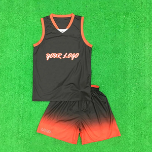 Uniforme de baloncesto personalizado para hombre al por mayor ropa deportiva básica con Jersey estampado y pantalones cortos 100% poliéster conjuntos de nuevo estilo - Product Image 2