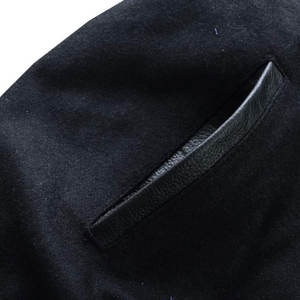 Veste universitaire pour homme de haute qualité, en molleton de coton décontracté avec corps en laine et design de collage en cuir tendance - Product Image 6