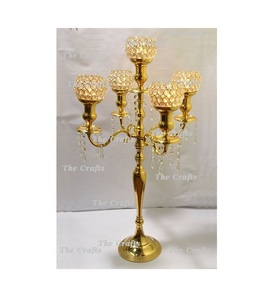 Candélabre en acrylique et cristal au design admirable pour la décoration de la table à la maison et à l'hôtel, candélabre à prix avantageux - Product Image 3