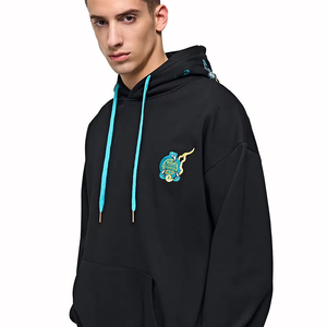 Vente flash, sweats à capuche brodés surdimensionnés pour hommes de haute qualité 2024, design graphique personnalisé, sweats à capuche brodés surdimensionnés pour hommes - Product Image 2